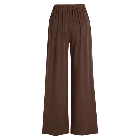 NWT Cider Brown Elastic Waist Wide Leg Pants Size XS - Picture 3 of 15